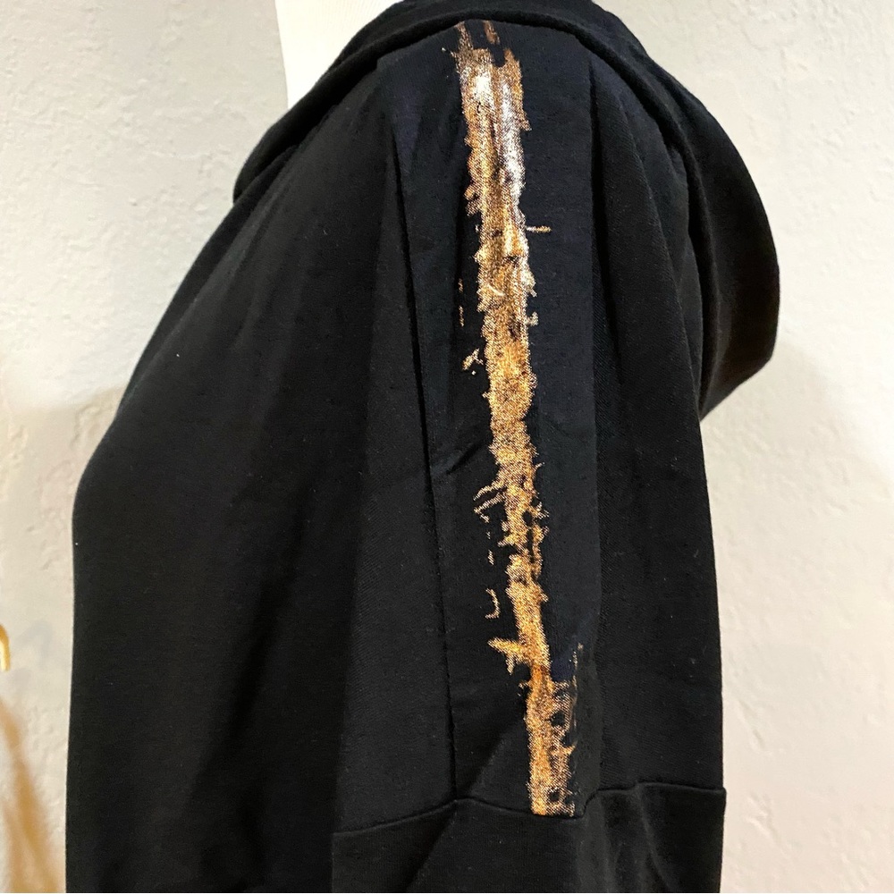 🥳HP🥳NWT Splendid Metallic Striped Dolman Hooded Active Jacket - Picture 8 of 14